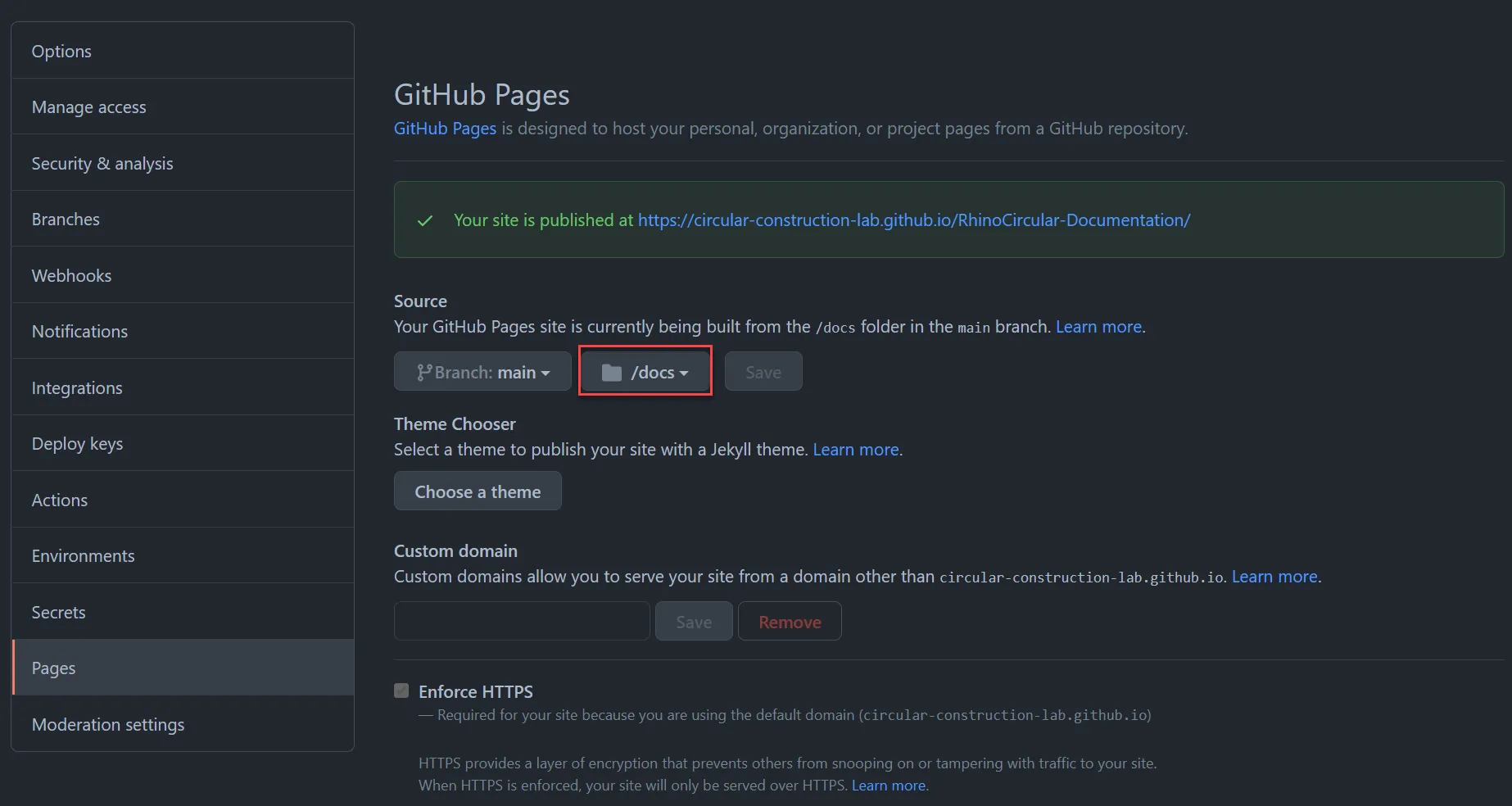 GitHub Pages Setting